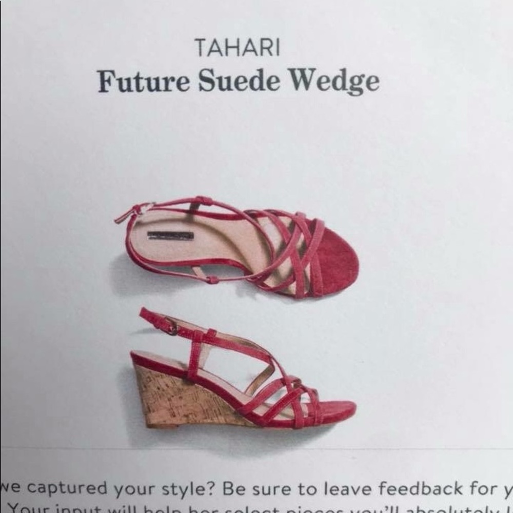 Tahari Future Suede Wedges